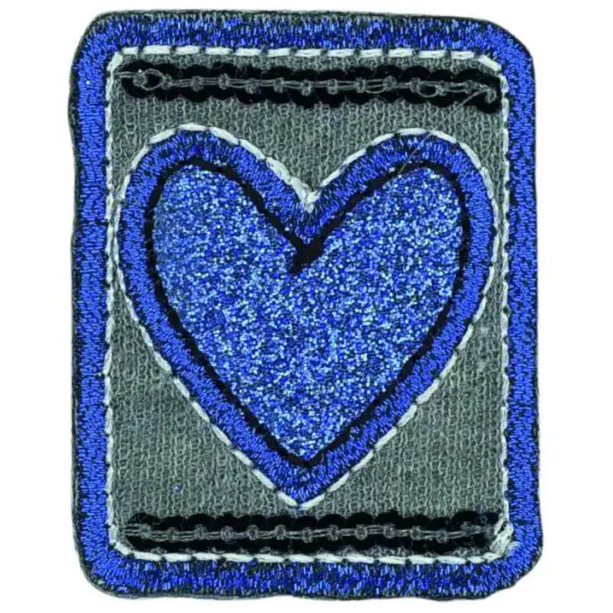 Cuore glitter blu