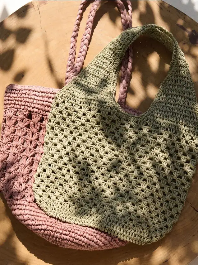 Grande borsa hobo Colore verde pallido