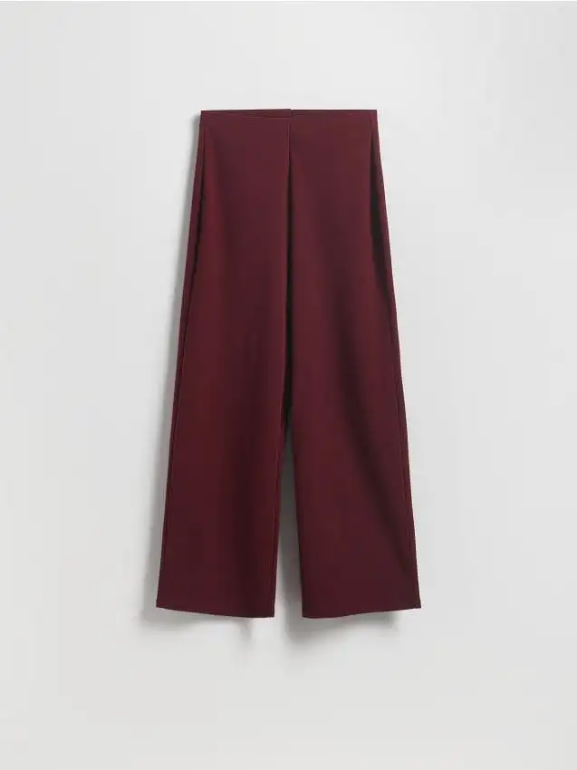 Pantaloni a gamba larga Colore maroon
