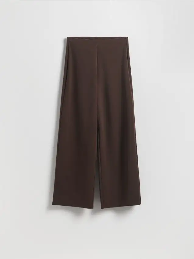 Pantaloni a gamba larga Colore marrone scuro