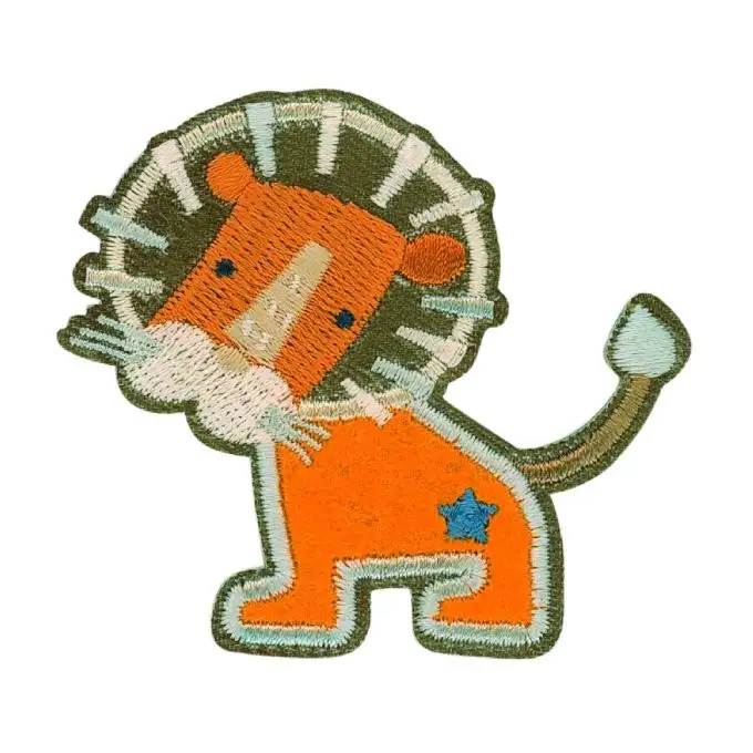 Scudetto leone arancione e verde