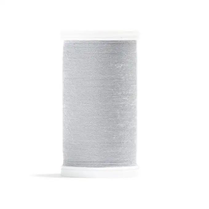 Bobina di filo da cucire 100 metri 100 % poliestere grigio - nero