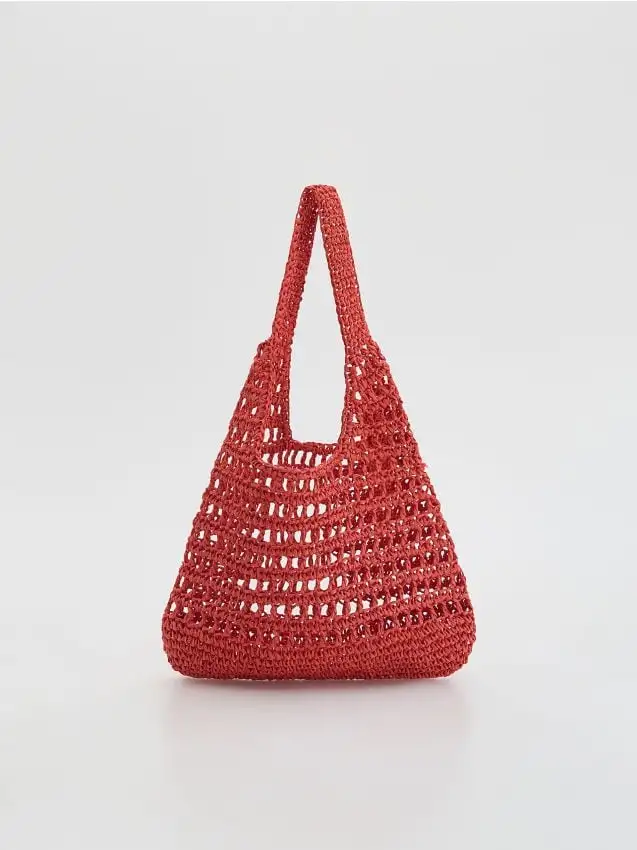 Borsa hobo intrecciata Colore rosso