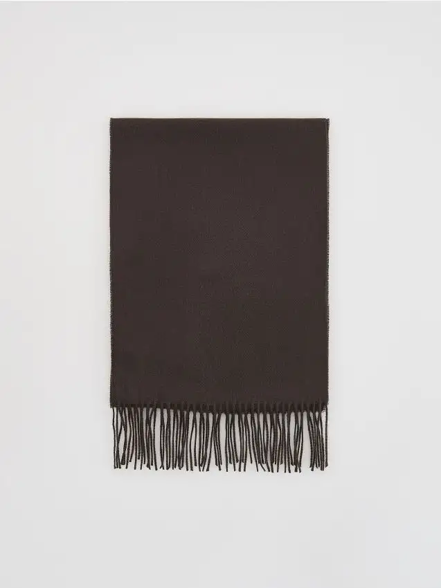 Sciarpa con frange Colore marrone polveroso