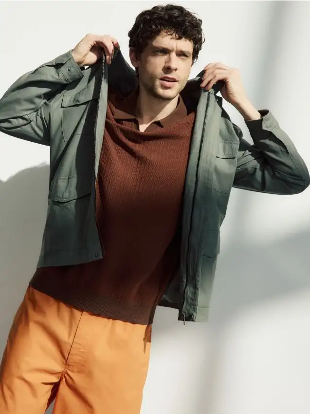 Maglioncino polo strutturato Colore maroon