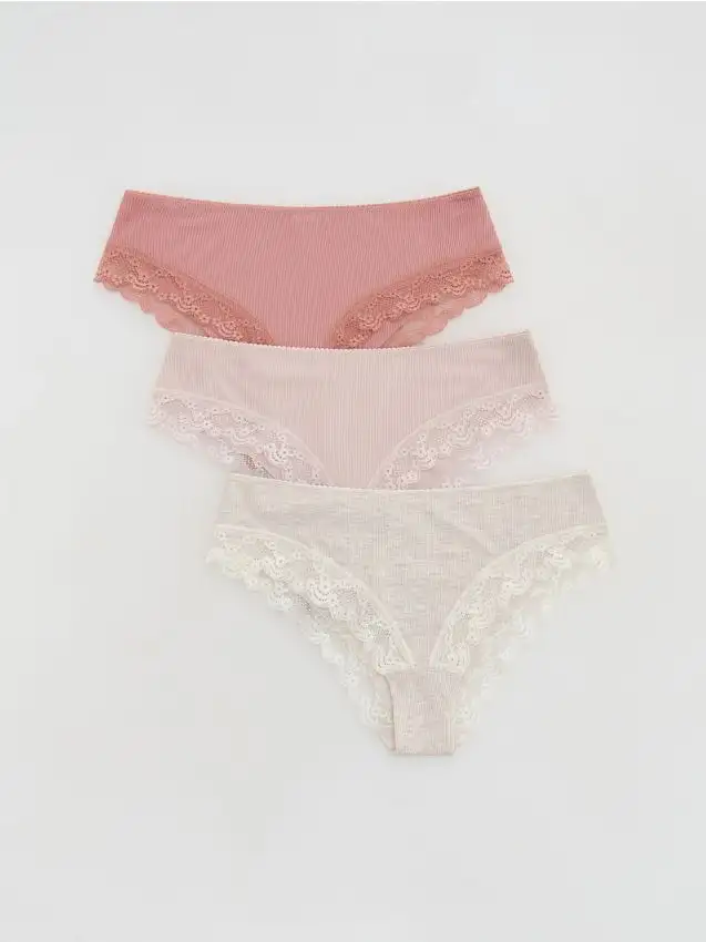 Slip hipster – confezione da 3 Colore rosa