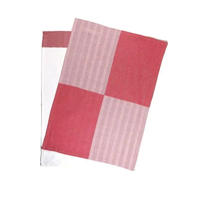 Lotto di 2 strofinacci jacquard 50x70cm