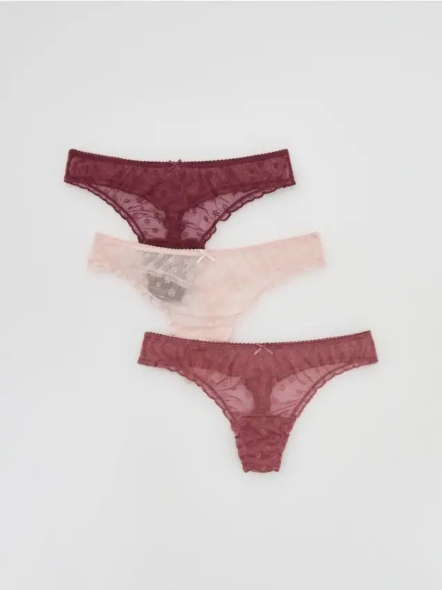 Confezione da 3 perizomi Colore rosa