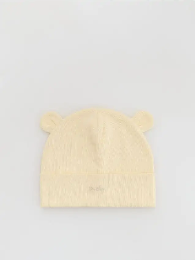 Cappello con orecchie in cotone Colore nude