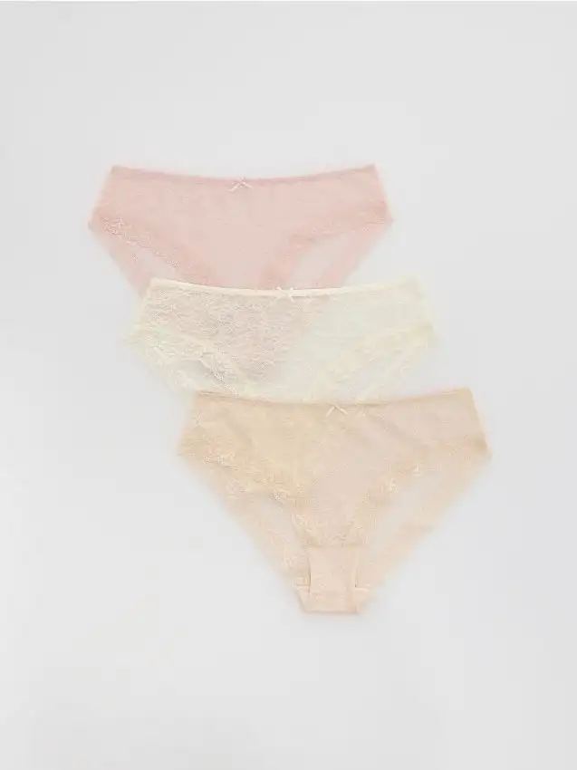 Slip in pizzo 3 pack Colore nude