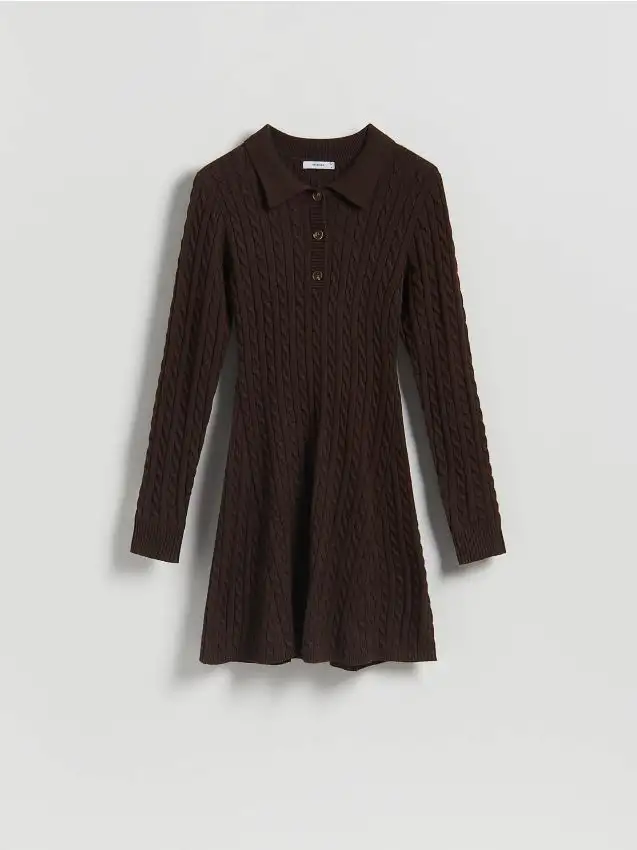 Mini vestito in jersey Colore marrone scuro