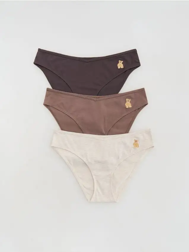 Slip in cotone 3 pack Colore viola acciaio