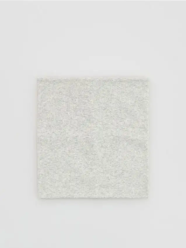 Sciarpa ad anello in misto cotone Colore grigio chiaro