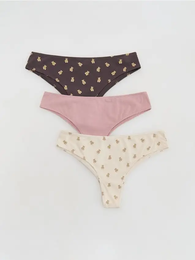 Slip brasiliani 3 pack Colore rosa cipria