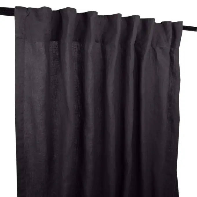 Tenda a passanti lino grigio