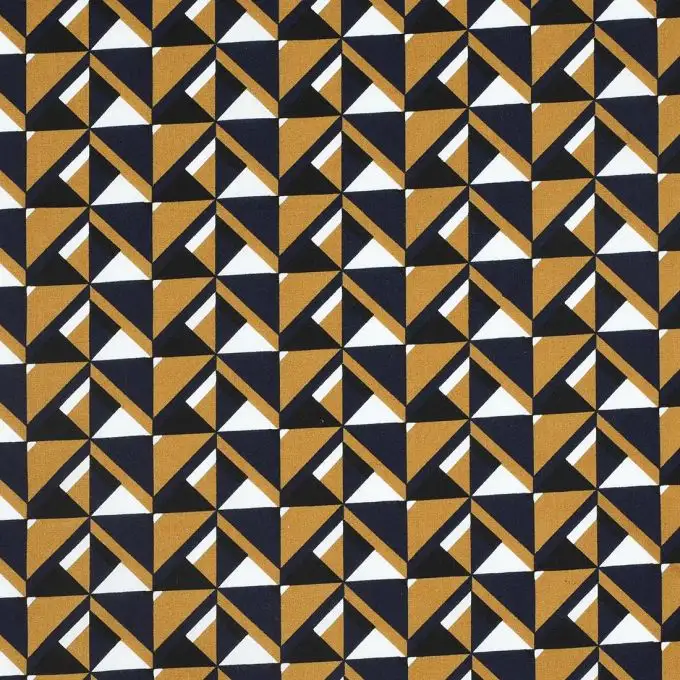 Popeline grafica beige