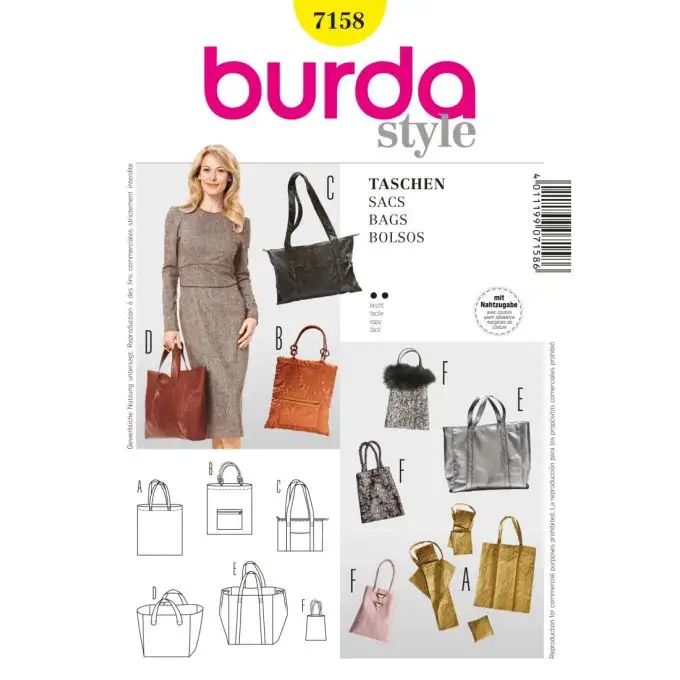 Modello burda 7158 borse