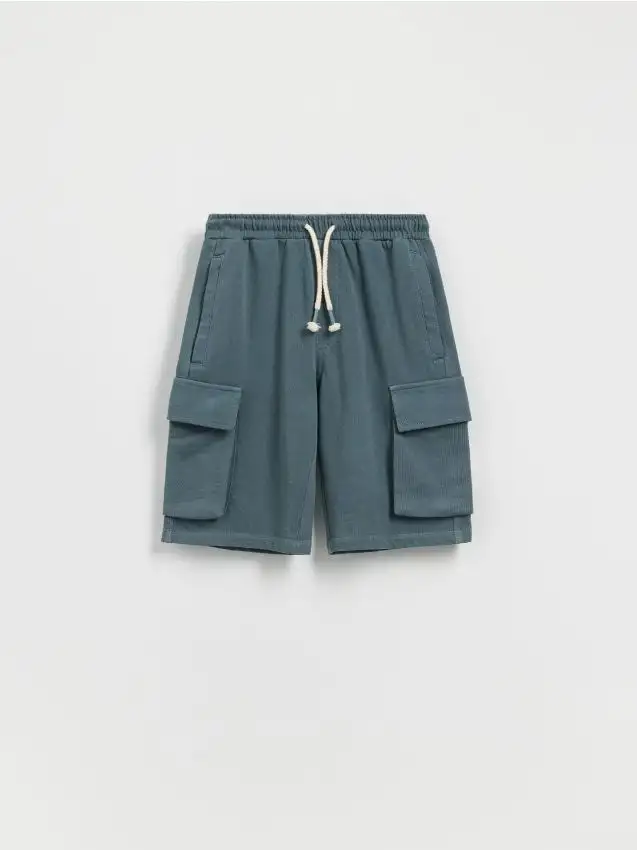 Pantaloncini cargo Colore verde acciaio