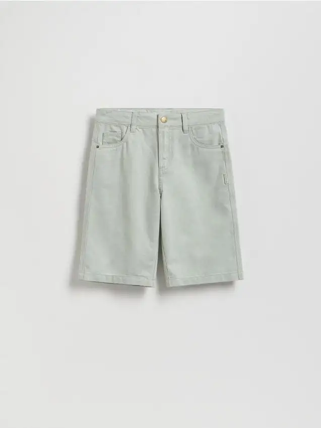 Pantaloncini in cotone Colore verde pallido