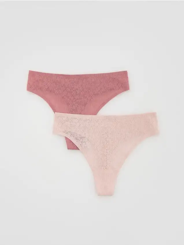 Confezione da 2 perizomi Colore rosa pastello