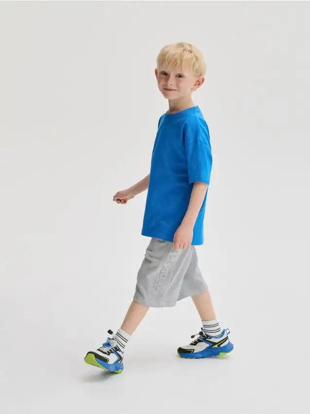 Pantaloncini da tuta in cotone Colore grigio chiaro