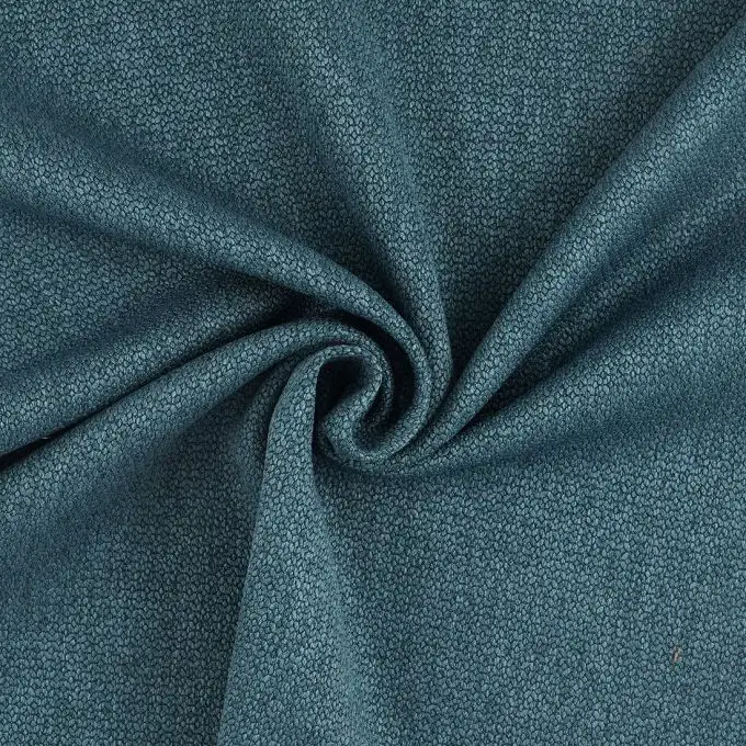 Velluto floreale Noma blu pavone