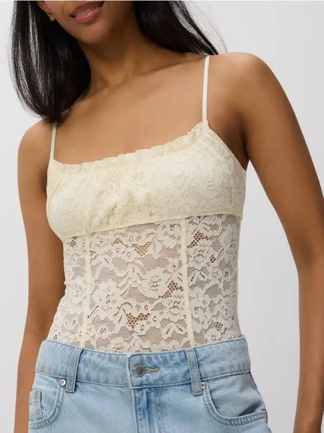 Body in pizzo Colore panna