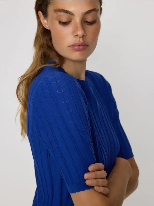 Top in jersey di misto viscosa Colore indaco