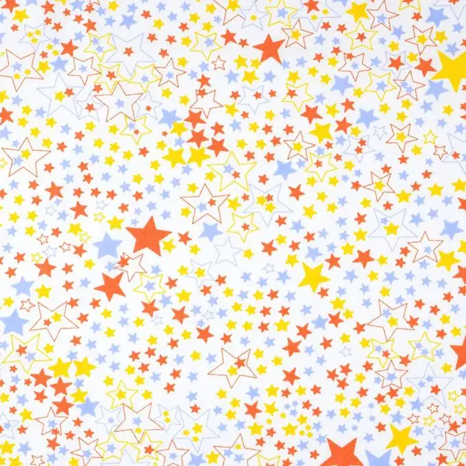 Tessuto popeline cotone bio stelle