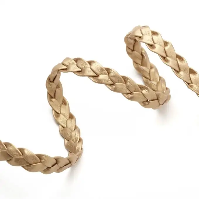 Treccia similpelle dorata