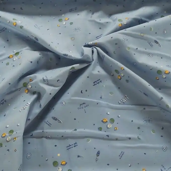 Tessuto velo cotone spazio colore ardesia