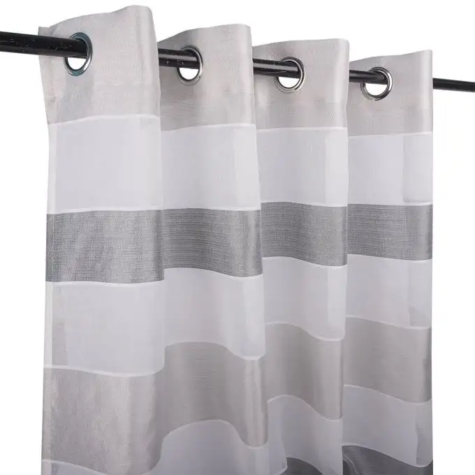 Tenda voile chick righe larghe grigio 140x240 cm