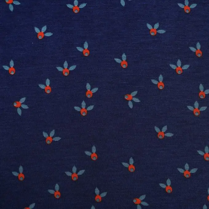 Tessuto jersey viscosa Linna Morata Xanadu blu notte