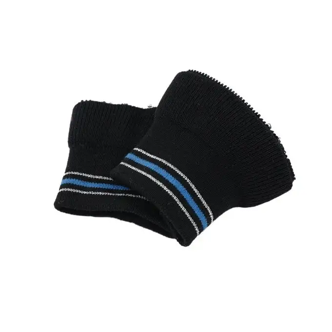 Polsini a costine nere lurex oro