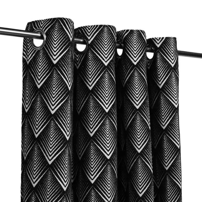 Tenda velluto nero scaglie 140x240 cm