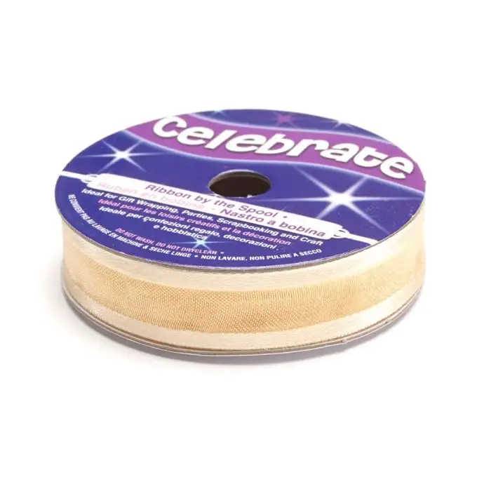 Bobina nastro organza giallo