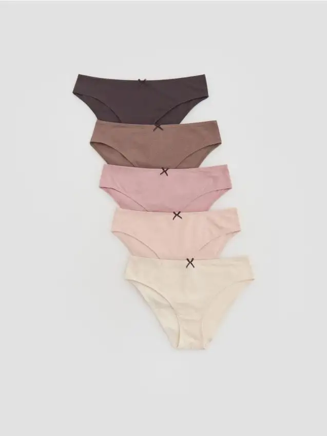 Slip in cotone 5 pack Colore rosa cipria