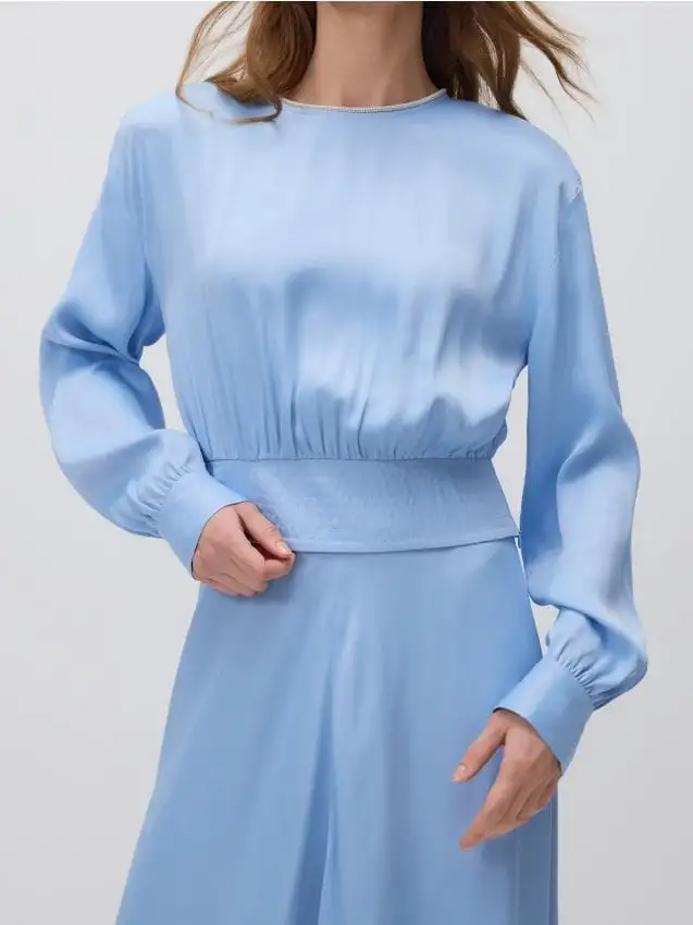 Camicetta in viscosa Colore azzurro