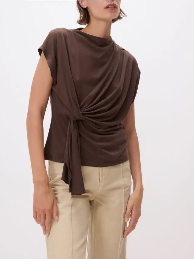 LADIES` BLOUSE Colore marrone