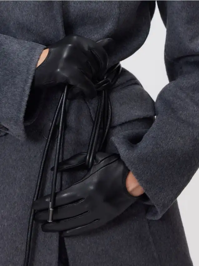 Guanti in pelle di pecora Colore nero