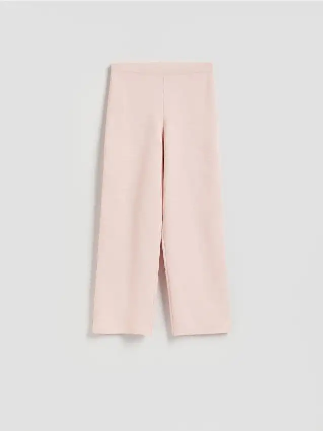 Pantaloni larghi in misto viscosa Colore rosa pastello