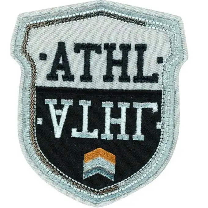 Scudetto patch ATHL bianco nero
