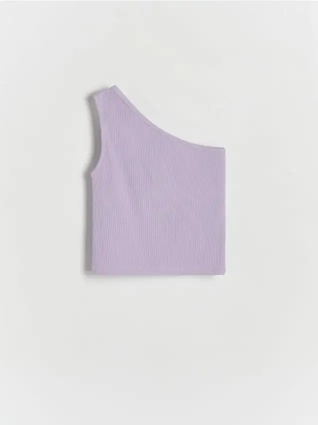 Top monospalla Colore lavanda