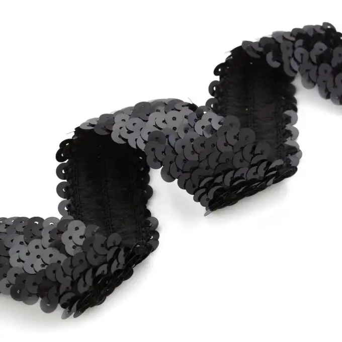 Elastico con paillettes nere