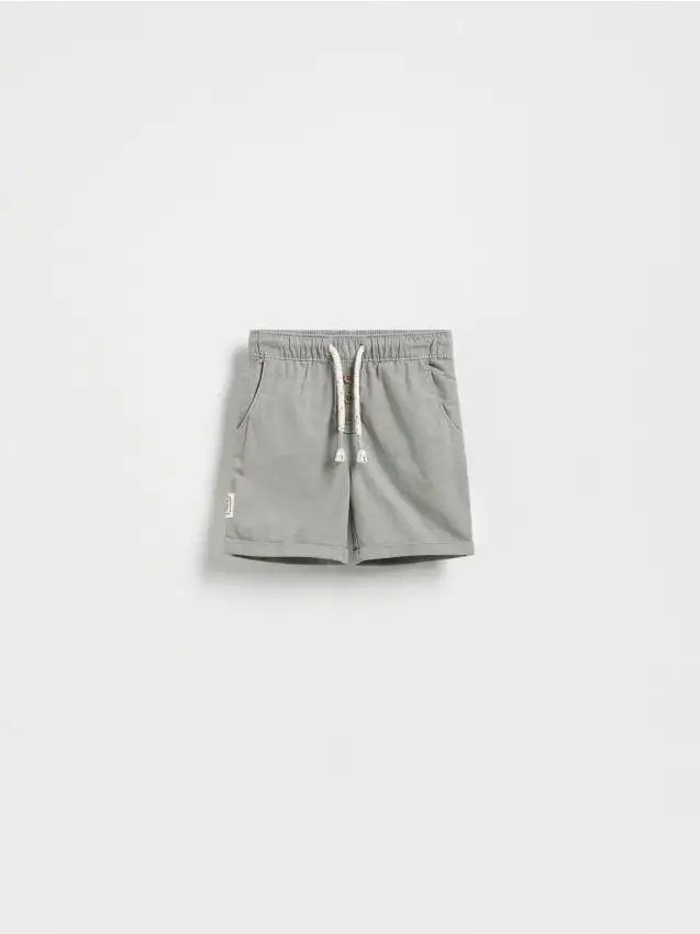 Pantaloncini in misto lino Colore grigio scuro