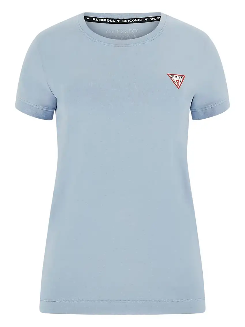 GUESS Women's T-shirt SS CN MINI TRIANGLE TEE W2YI44 J1314 G7GG Blue