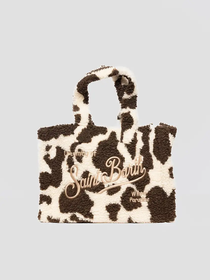 Borsa Colette Teddy Cow Skin Marrone