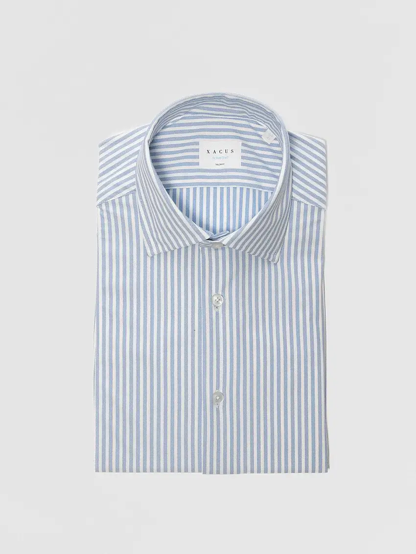 Camicia a Righe Active Celeste/Bianco