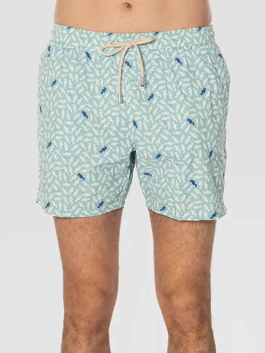 Costume Media Lunghezza Flower Tie Blu