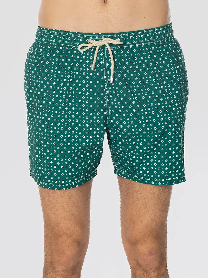 Costume Media Lunghezza Flower Tie Verde